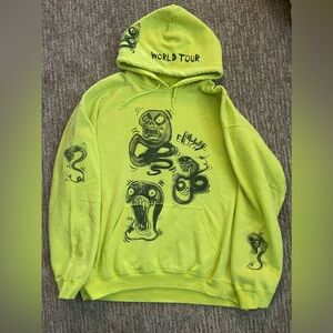 Billie Eilish 2019 World Tour Hoodie Large Neon